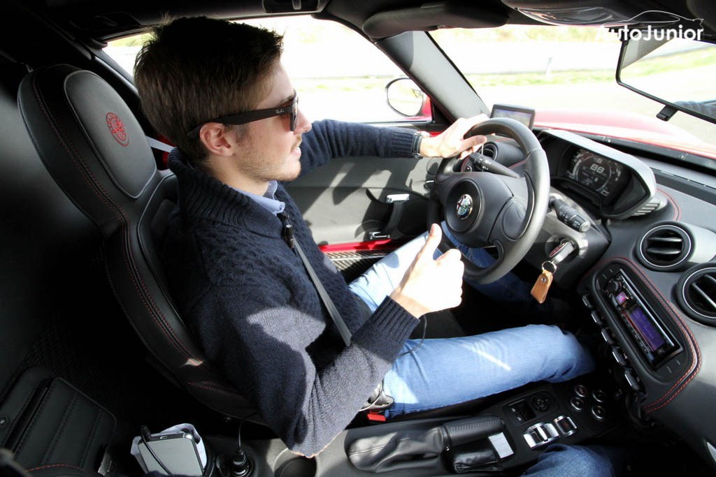 Louis at the wheel during a test drive